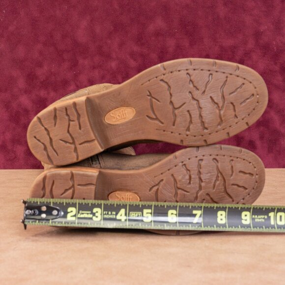 Sofft Woman Blum Brown Suede Comfortable Western Riding Zip Knee Boots 6 - Picture 5 of 10